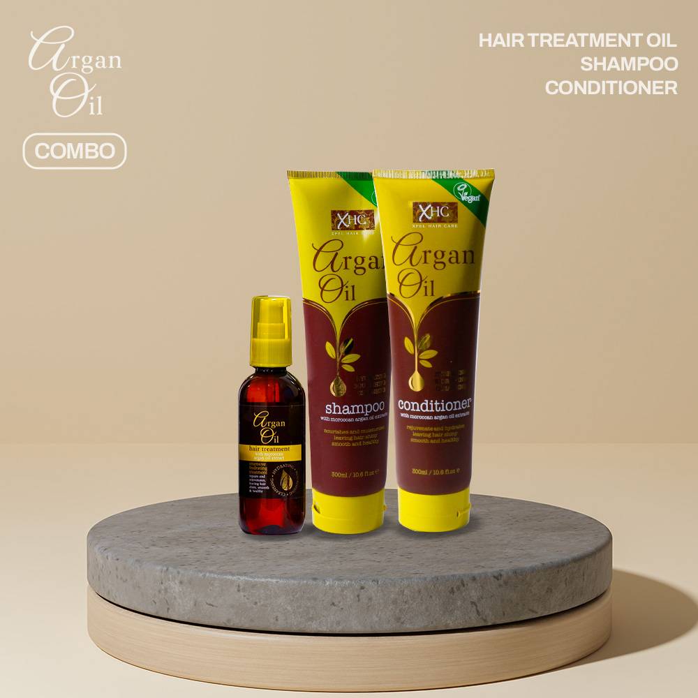 Argan Oil Shampoo & Conditioner Combo For Dry & Frizzy Hair, with Moraccan Argan Oil, Nourishes and Moisturises For Frizz-Free & Healthy Hair