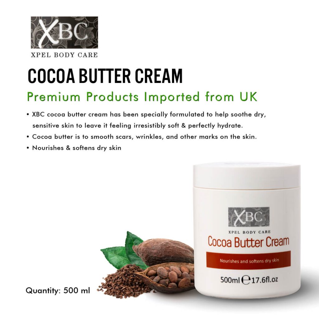 Cocoa Butter Cream Body Cream with Cocoa Seed Butter to help soothe dry