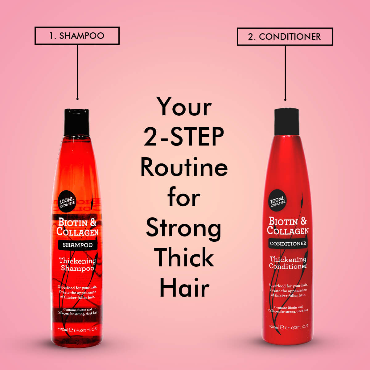 Biotin & Collagen Thickening Shampoo & Conditioner Combo For Strong Thick  Hair, helps combat dryness, breakage and hair loss – For All Hair Types –  Xpel Marketing (Iveer Impex Pvt. Ltd.)