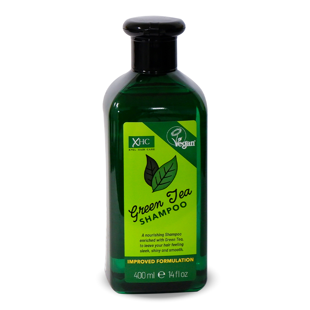 Green Tea Shampoo With Green Tea Extract & Tea Tree Oil To Prevent Hair Loss, Dandruff & Breakage 400ml
