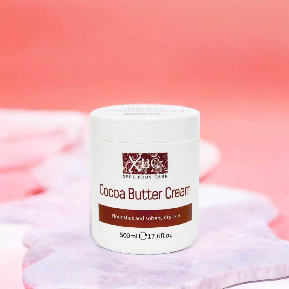 Cocoa Butter Cream Body Cream with Cocoa Seed Butter to help soothe dry, sensitive skin leaving it feeling soft and hydrated 500 ml