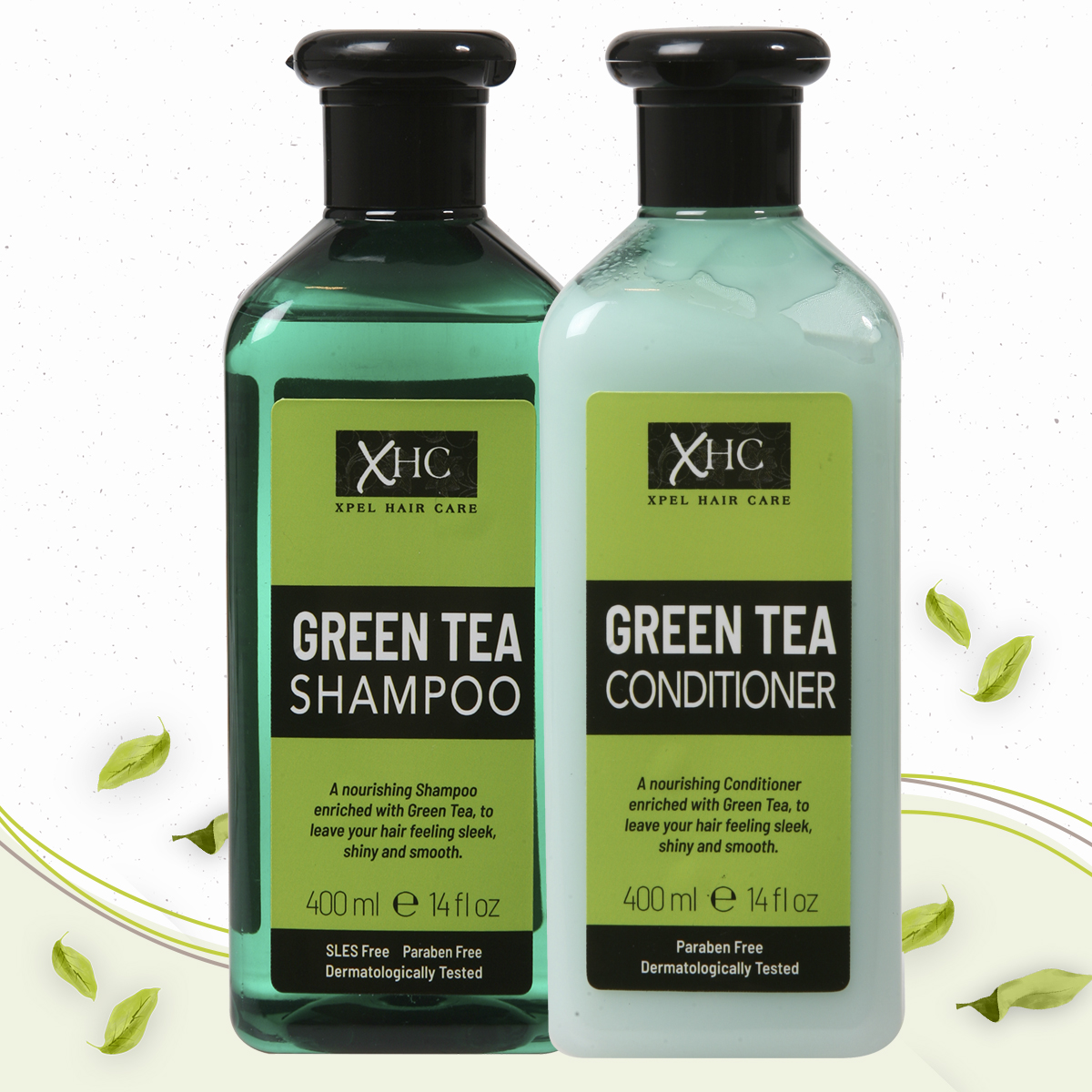 Green Tea Shampoo & Conditioner With Green Tea Extract & Tea Tree Oil To  Prevent Hair Loss, Dandruff & Breakage 400ml – Xpel Marketing (Iveer Impex  Pvt. Ltd.)