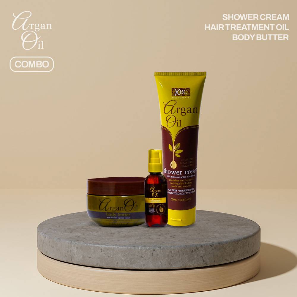 Argan Oil Shower Cream + Argan Oil Body Butter [GET FREE 50 ML HAIR TREATMENT OIL]